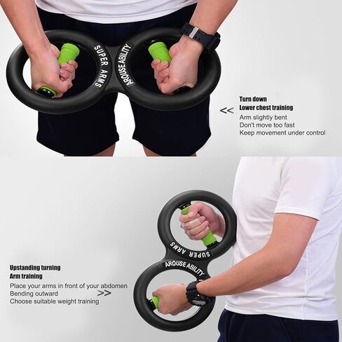 Grip Strength Trainer,ANGGREK Arm Force Exercising Tool 8 Shaped Promote Circulation Wrist Strength Trainer Fitness Equipment 10kg in Saudi Arabia