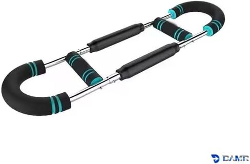 DAMR Arm Trainer, Arm Chest Exerciser with 2 Spring. Suitable for Men and Women of All Fitness Levels. Detachable Twister Fitness Equipment. Upper Body Muscle -Black, Adjustable Resistance Levels. in Saudi Arabia