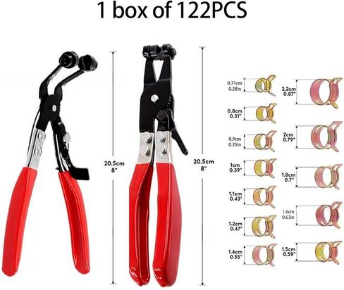 حزمة من 122 مطاطية متين مبطن p مقطع spring steel أنابيب المشابك ملحق للسيارات والأسلاك الصناعية in Kuwait