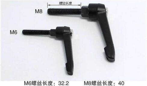 M6 M8 Plum Hand Tightening L-Shaped nut Handle Thread Star Mechanical Black Thumb nut Clamping knob Manual nut Clamping Rod(M6x30-01) in Saudi Arabia