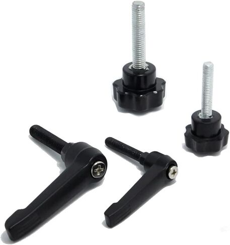 M6 M8 Plum Hand Tightening L-Shaped nut Handle Thread Star Mechanical Black Thumb nut Clamping knob Manual nut Clamping Rod(M6x30-01) in Saudi Arabia