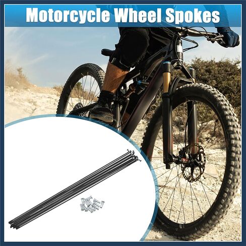 12pcs 14g j Bend Bicycle Teen Speans 290mm 11.42 "متحدثة دورة مع حلمات نحاسية الفولاذ للدراجة الجبلية MTB تصميم أنيق in Saudi Arabia