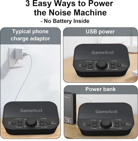 آلة الضوضاء البيضاء 38 صوتًا، آلة صوت الطفل للنوم، مكبر صوت مزدوج مدمج مع شاحن USB، مؤقت، علاج صوتي للذاكرة للبالغين في المنزل والمكتب in Kuwait