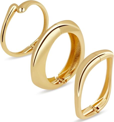 KOLODOGO Chunky Cuff Bangle Bracelets for Women Irregular Hinged Arm Cuff Open Hammered Wide Bracelet as Jewelry Gift in Kuwait