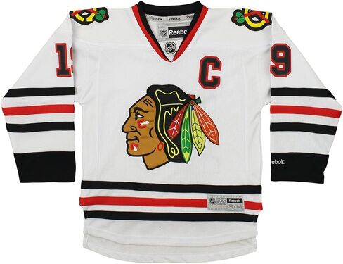 Outerstuff NHL Chicago Blackhawks Jonathan Toews #19 Youth 8-20 Premier White Jersey in Saudi Arabia