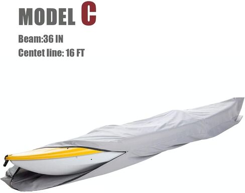 GOODSMANN Trailable Marine Grade Heavy Duty 600D Kayak Cover, Canoe Cover Fits 16ft. Length, Beam Width to 36'' 9921-0172-33 in Saudi Arabia