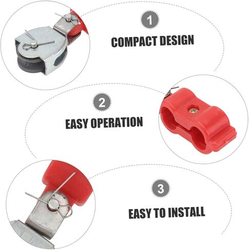 Doitool 4pcs كتلة بكرة دوارة شاقية لرفع بكرات حبل الأسلاك التي تحمل عجلات تصميم مضغوط من أجل التخزين in Saudi Arabia