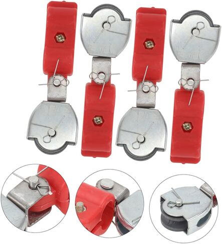 Doitool 4pcs كتلة بكرة دوارة شاقية لرفع بكرات حبل الأسلاك التي تحمل عجلات تصميم مضغوط من أجل التخزين in Saudi Arabia
