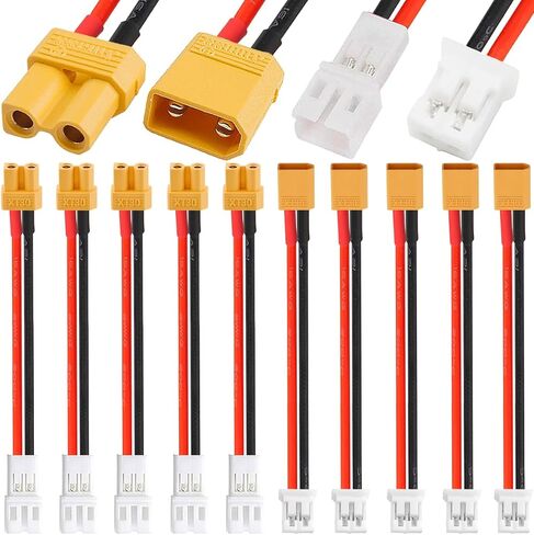 10 pcs xt30 توصيل إلى JST PH2.0 Connector 22awg XT30 ذكر أنثى إلى PH2.0 محول محول الإناث الذكور ، لمستوى سيارة FPV Quadcopter in Saudi Arabia