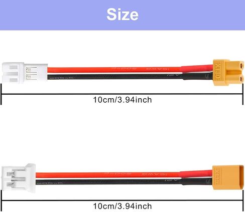 10 pcs xt30 توصيل إلى JST PH2.0 Connector 22awg XT30 ذكر أنثى إلى PH2.0 محول محول الإناث الذكور ، لمستوى سيارة FPV Quadcopter in Saudi Arabia