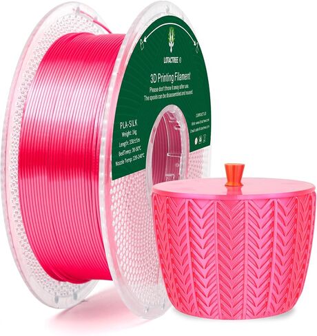Lotactree Silk PLA Filament 1.75mm ، وردة الوردي PLA خيوط الحرير 1 كجم (2.2 رطل) ، خيوط الطابعة 3D Magenta مع +/- 0.03 ملم دقة in Kuwait