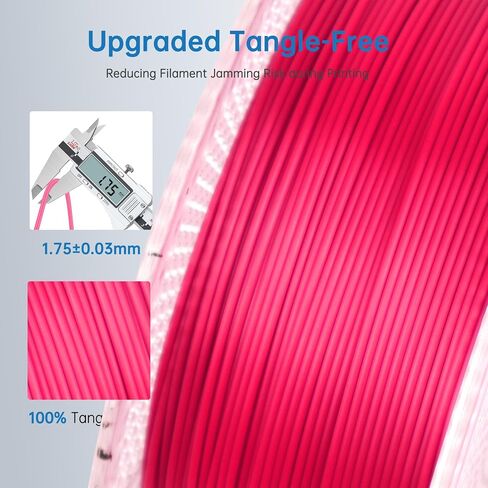 Lotactree Silk PLA Filament 1.75mm ، وردة الوردي PLA خيوط الحرير 1 كجم (2.2 رطل) ، خيوط الطابعة 3D Magenta مع +/- 0.03 ملم دقة in Kuwait