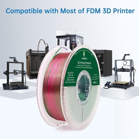Lotactree Silk PLA Filament 1.75mm ، وردة الوردي PLA خيوط الحرير 1 كجم (2.2 رطل) ، خيوط الطابعة 3D Magenta مع +/- 0.03 ملم دقة in Kuwait