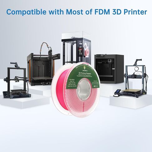 Lotactree Silk PLA Filament 1.75mm ، وردة الوردي PLA خيوط الحرير 1 كجم (2.2 رطل) ، خيوط الطابعة 3D Magenta مع +/- 0.03 ملم دقة in Kuwait