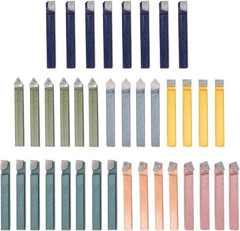 38pcs مجموعة أدوات تحول كربيد ، جسم فولاذي ، 7 مواصفات للمخارير العامة ، مع نصائح C-6 كربيد للآثار الممل ، الممل ، نهاية الوجه (1/4in) in Saudi Arabia