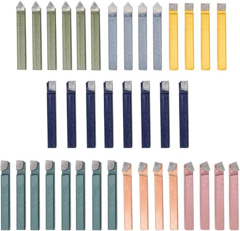 38pcs مجموعة أدوات تحول كربيد ، جسم فولاذي ، 7 مواصفات للمخارير العامة ، مع نصائح C-6 كربيد للآثار الممل ، الممل ، نهاية الوجه (1/4in) in Saudi Arabia