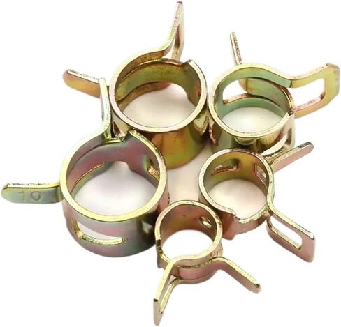 Clamp Assortment Kit, 75/100/155PCS Spring Clamps Hose Clamps Pipe Clamps Fastener Kits(75pcs 6-10mm) in Saudi Arabia