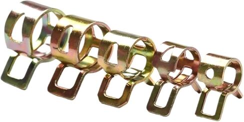 Clamp Assortment Kit, 75/100/155PCS Spring Clamps Hose Clamps Pipe Clamps Fastener Kits(75pcs 6-10mm) in Saudi Arabia