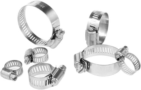 10 Iron Hose Clamps Triple Clamps Adjustable Clamps 8mm Pipe Spring Clamps(6-12mm) in Saudi Arabia