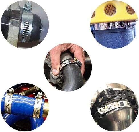 10 Iron Hose Clamps Triple Clamps Adjustable Clamps 8mm Pipe Spring Clamps(6-12mm) in Saudi Arabia