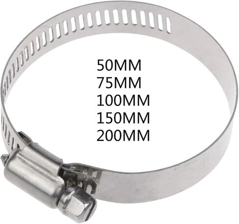 Clamp Assortment Kit, 50-200mm Stainless Steel Hose Clamp Adjustable Hose Clamp Spring 1pcs(75mm) in Saudi Arabia