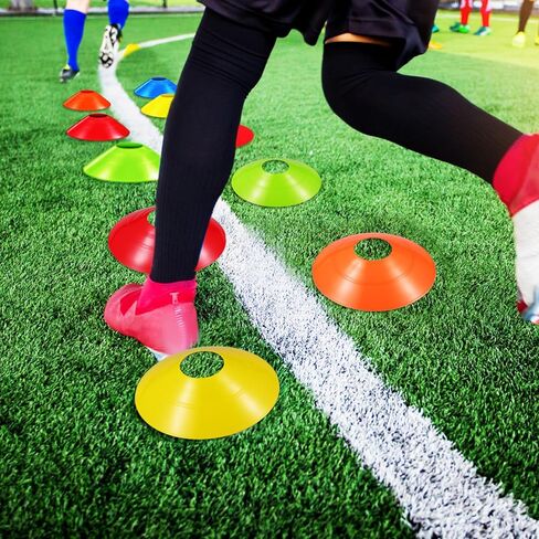 MIPCASE 30 Pack Soccer Conses للتدريب الرياضي ، مخاريط خفة الحركة مع حقيبة حمل لكرة السلة لكرة السلة معدات تدريبات كرة القدم in Saudi Arabia