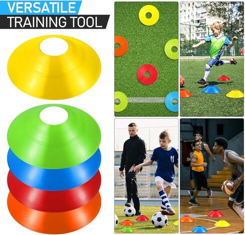 MIPCASE 30 Pack Soccer Conses للتدريب الرياضي ، مخاريط خفة الحركة مع حقيبة حمل لكرة السلة لكرة السلة معدات تدريبات كرة القدم in Saudi Arabia
