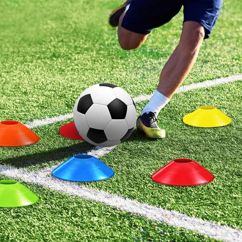 MIPCASE 30 Pack Soccer Conses للتدريب الرياضي ، مخاريط خفة الحركة مع حقيبة حمل لكرة السلة لكرة السلة معدات تدريبات كرة القدم in Saudi Arabia