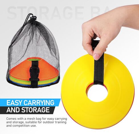 MIPCASE 30 Pack Soccer Conses للتدريب الرياضي ، مخاريط خفة الحركة مع حقيبة حمل لكرة السلة لكرة السلة معدات تدريبات كرة القدم in Saudi Arabia