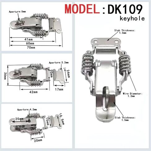 DK108/DK109 304 Buckle Boxle Hook Box Wooden Clamp Clamp Clats Clasp محمّل بوكلي بوكلي 5pcs (5pcs-109-iron-k) in Saudi Arabia