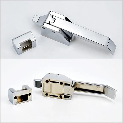 Freezer Handle Oven Door Hinge Cold Storage Store Industrial Lock Laboratory Latch Hardware Pull Part Equipment Plant 1Pcs(Chrome with Key) in Saudi Arabia