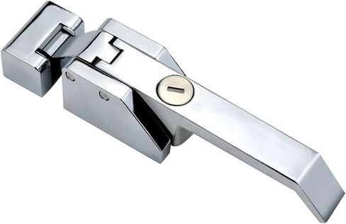 Freezer Handle Oven Door Hinge Cold Storage Store Industrial Lock Laboratory Latch Hardware Pull Part Equipment Plant 1Pcs(Chrome with Key) in Saudi Arabia