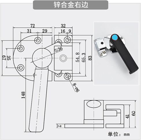 Steamer Door Handle Steam Cabinet Commercial Kitchenware Door Handle Oven Electric Oven Door Handle CT-85 1Pcs(Right) in Saudi Arabia