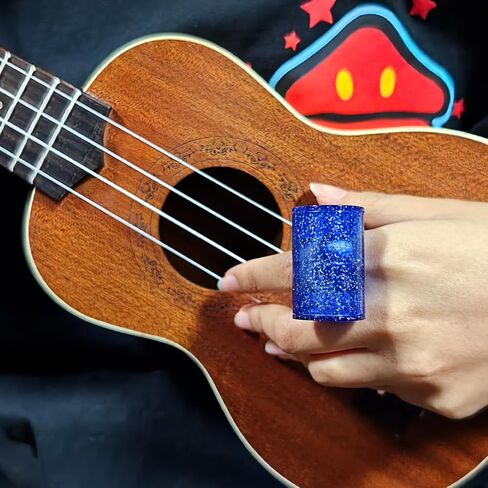 finger sand hammer rhythm sand instrument accompaniment sand egg suitable for ukulele, guitar, mandolin, banjo, percussion sand hammer (glitter three-color version) in Saudi Arabia
