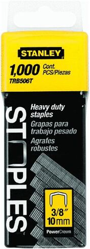 Stanley Trb506T 3/8 Inch Power Crown Staples, Pack of 1000(Pack of 1000) in Saudi Arabia