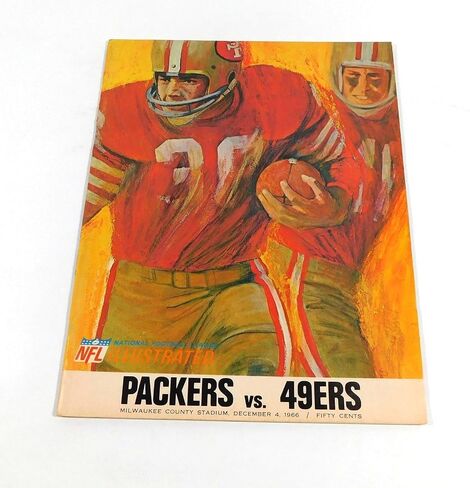 1966 San Francisco 49ers at Bay Packers NFL Football Program 12-4-66 - NFL Programs in Saudi Arabia