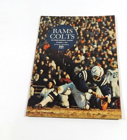 1964 Los Angeles Rams at Baltimore Colts NFL Football Program 10-4-64 - NFL Programs in Saudi Arabia