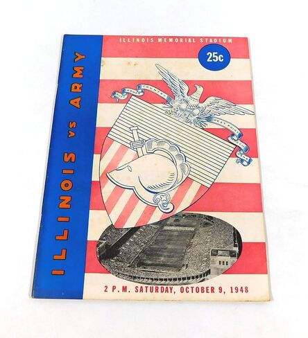 1948 Army at Illinois College Football Program 10-9-48 - College Programs in Saudi Arabia