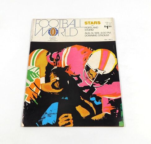 1974 Portland Storm at New York Stars WFL Football Program 8-14-74 - College Programs in Saudi Arabia