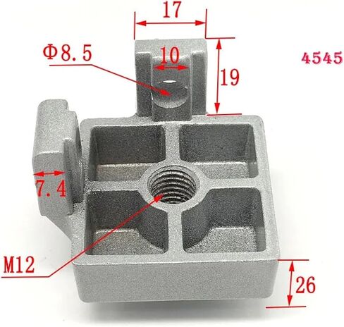 3030 4040 موصل Foot Foot Mostming Aluminium مع موصل M8 M10 ومسامير لموصل أدوات قوسين من الألومنيوم (4040 مع M10) in Saudi Arabia