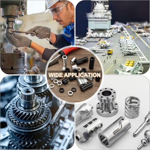 Patikil 6pcs فواصل الألومنيوم ، 5/16 × 1/2 الفواصل المعدنية الألومنيوم 5/16 لتر فاصل المسمار جولة جلبة غير مستقرة من 5/16 بوصة البراغي ، الأسود in Kuwait