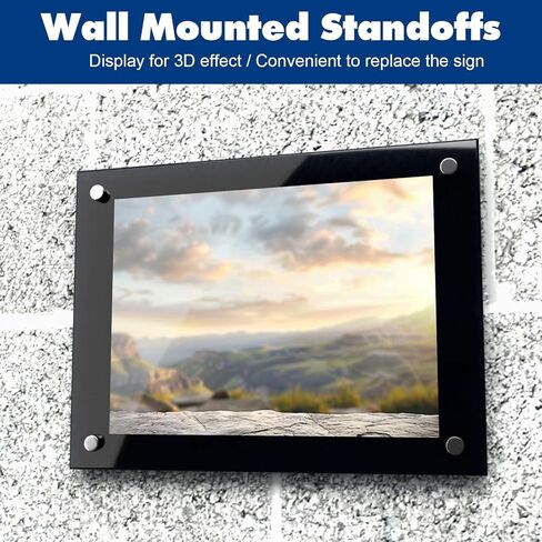 60 Pcs Sign Standoff Screws, Advertising Screws Stainless Steel Wall Standoff Mounts Glass Acrylic Nail for Glass Artwork and Sign Displays, Stainless Steel Sign Mounting Bracket (1/2 x 1 Inch) in Kuwait