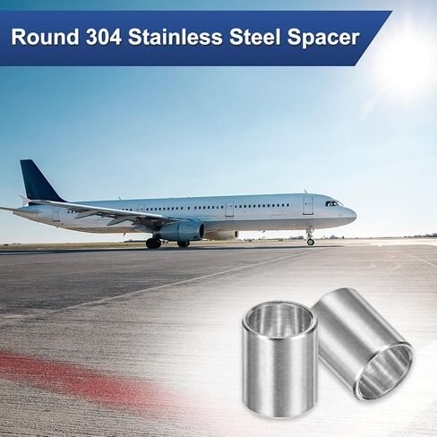 8pcs M8 304 فواصل من الفولاذ المقاوم للصدأ 8 مم معرف × 10 مم OD x 12mm L المعدني المسمار المسمار البطيرة اللامباني. in Kuwait