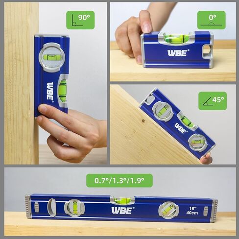 مجموعة من طوربيد WBE ، مجموعة على مستوى الروح المكون من 4 قطع ، طوربيدول مغناطيسي شملت 16 "، 7" ، 5 "، 4" مستوي مع 180 درجة/90 درجة/45 درجة ، فقاعات من سبائك الألومنيوم ، فقاعات قياس ، واضحة ، خضراء. in Saudi Arabia