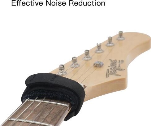 Soundspire 3-Pack Guitar String Silencer, 185mm Noise Reducer for Electric/Acoustic/Bass Guitars with Cotton Pad & Adjustable Strap in Kuwait
