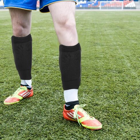3 Pairs Soccer Shin Guards Sleeves for Youth Adult, Shin Pad Compression Sleeve with Optimized Insert Pocket for Football Soccer Sport in Saudi Arabia