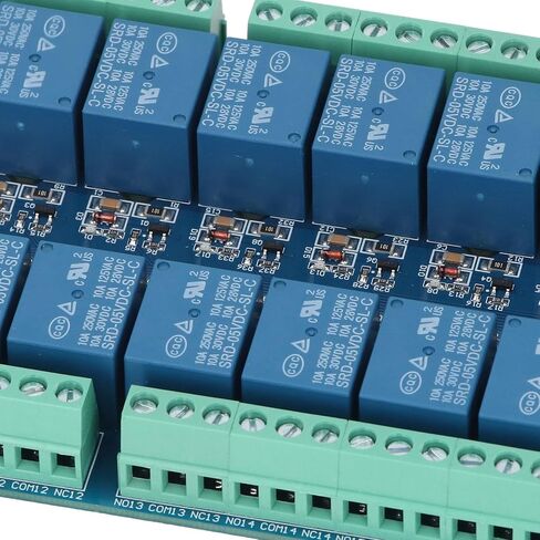 16 Channel Relay Module Board for ESP32-WROOM with DC5-12V Power Supply, 4M Flash, Button, IDE Compatible, 5V Output, PCB Material in Saudi Arabia