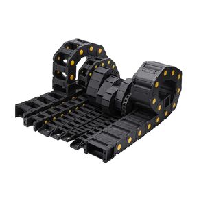 سلاسل الكبلات الكابلات الكابلات في سلسلة السحب ، سلسلة السحب المفتوحة مع موصلات نهاية CNC ، حاملة الأسلاك آلية جهاز التوجيه CNC (55 مم ، 25 × 38 مم) in Kuwait