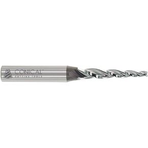 WA-204A 45.0° HSS Tapered End Mill - 4 Flute x 1/8'' Tip x 2.1250'' Large Diameter x 1'' Shank x 1'' Length of Cut x 3 3/4'' Overall Length in Kuwait