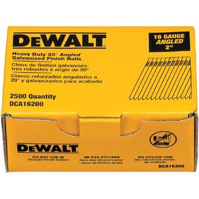 مسامير Dewalt Finish ، 20 درجة ، 2 بوصة ، 16GA ، 2500 حزمة (DCA16200) in Kuwait